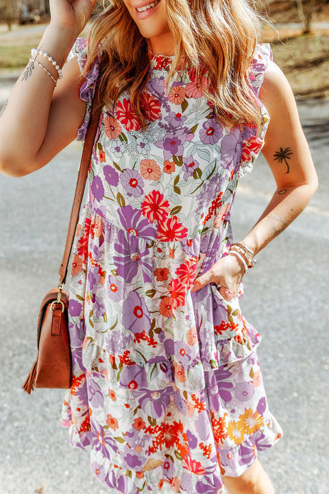 Summer Feels: Ruffled Floral Tiered Dress / Top